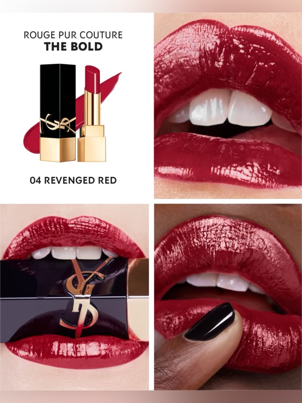 Yves Saint Laurent Rouge Pur Couture Lipstick — 04 Revenged Red